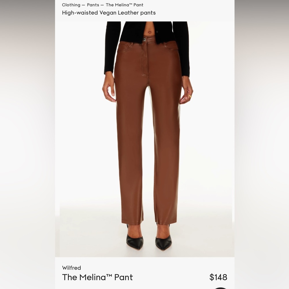 New with tags Melina vegan leather pants